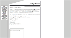 Desktop Screenshot of mttopkennel.com