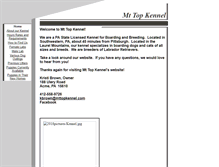 Tablet Screenshot of mttopkennel.com
